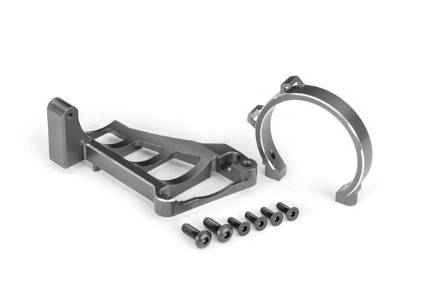 Traxxas Motor mounts (front & rear) (gray-anodized aluminum)