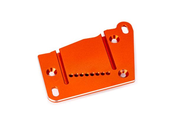 Traxxas Motor mount cap, 6061-T6 aluminum (orange-anodized)