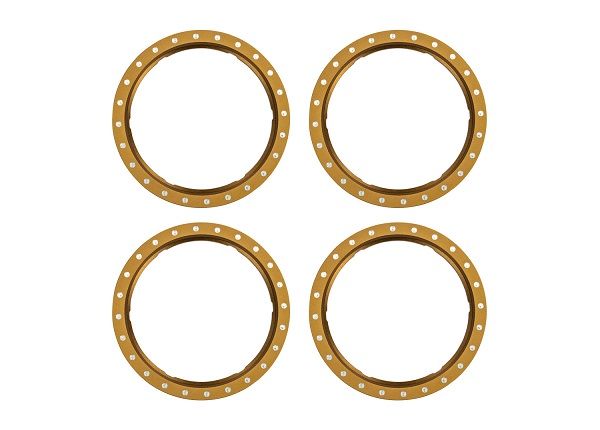 Traxxas Beadlock rings, bronze (machined aluminum) (4)