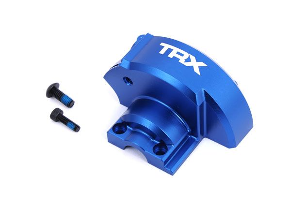 Traxxas Cover, gear (blue-anodized 6061-T6 aluminum) - Click Image to Close