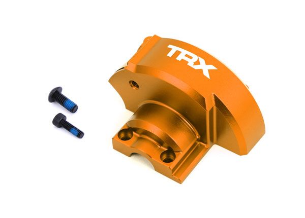 Traxxas Cover, gear (orange-anodized 6061-T6 aluminum) - Click Image to Close