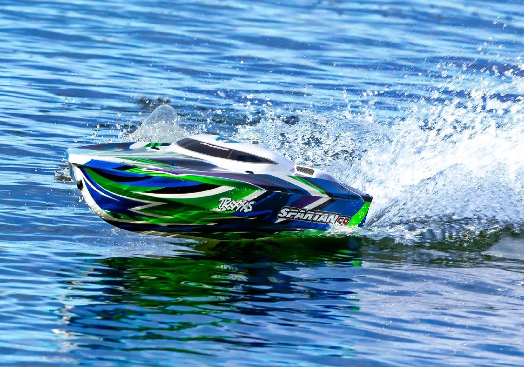 Traxxas Spartan SR 36" Race Boat with Self-Righting - Green - Click Image to Close