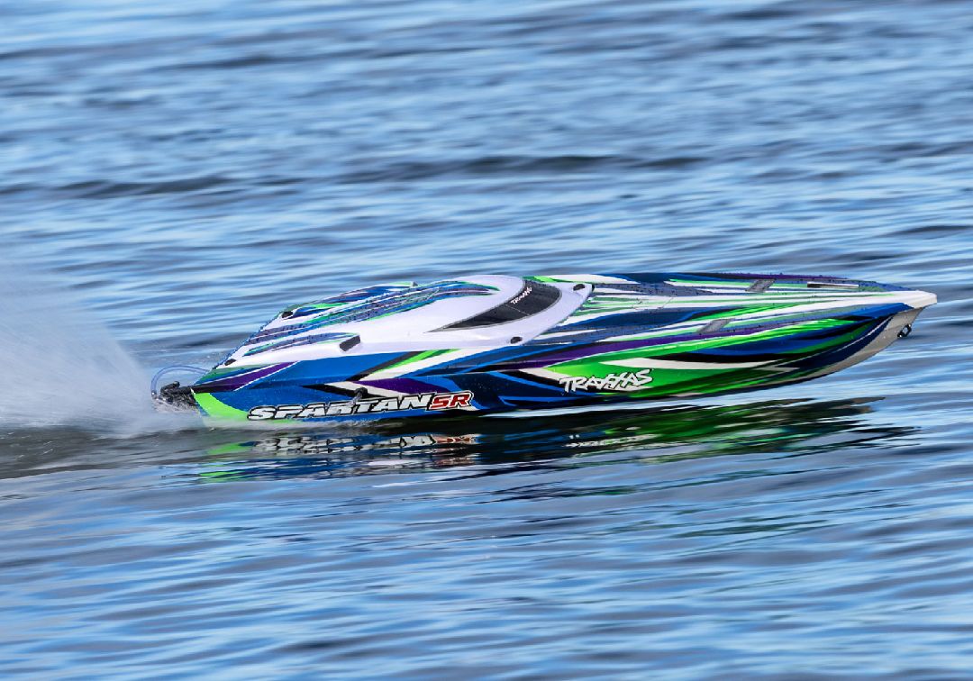 Traxxas Spartan SR 36" Race Boat with Self-Righting - Green - Click Image to Close