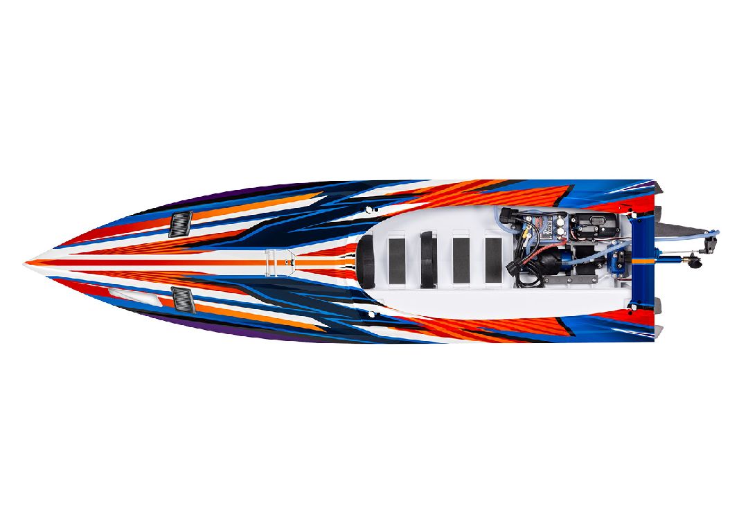 Traxxas Spartan SR 36" Race Boat with Self-Righting - Orange - Click Image to Close