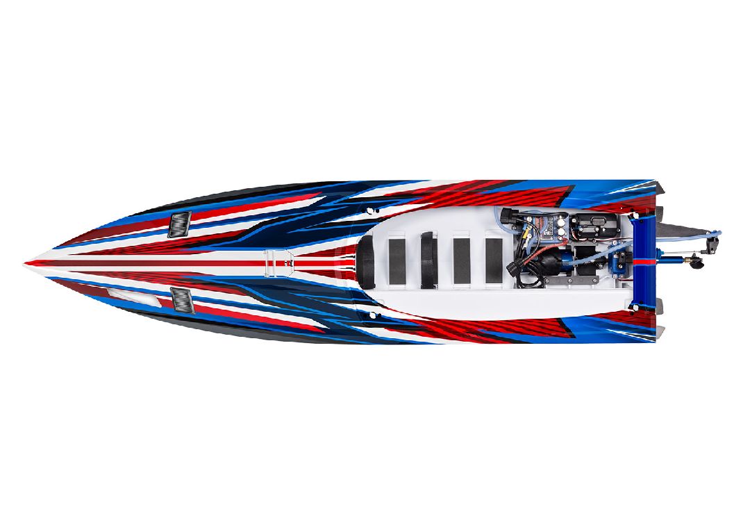 Traxxas Spartan SR 36" Race Boat with Self-Righting - Red - Click Image to Close