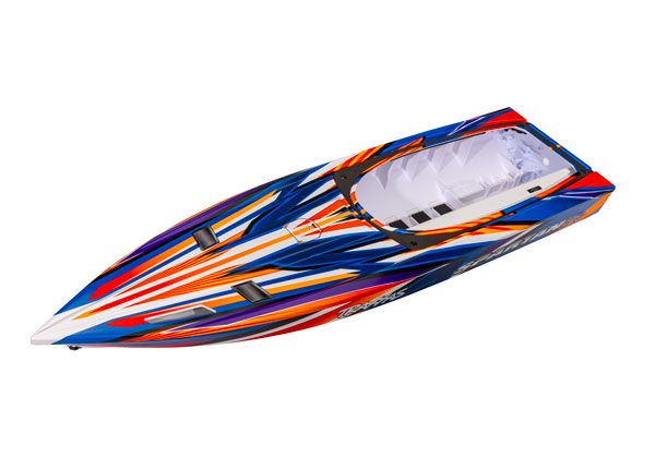 Traxxas Hull, Spartan SR, orange graphics (fully assembled) - Click Image to Close
