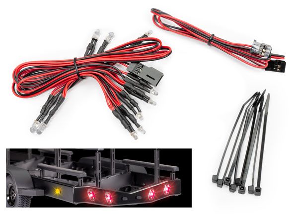 Traxxas Wire harness, LED lights/ zip ties (8) - Click Image to Close