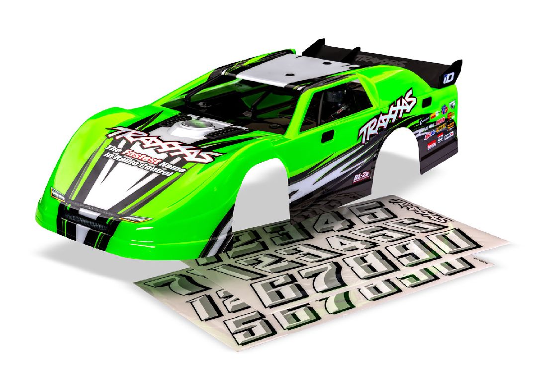 Traxxas Body, Slash Late Model, green (painted, decals applied)