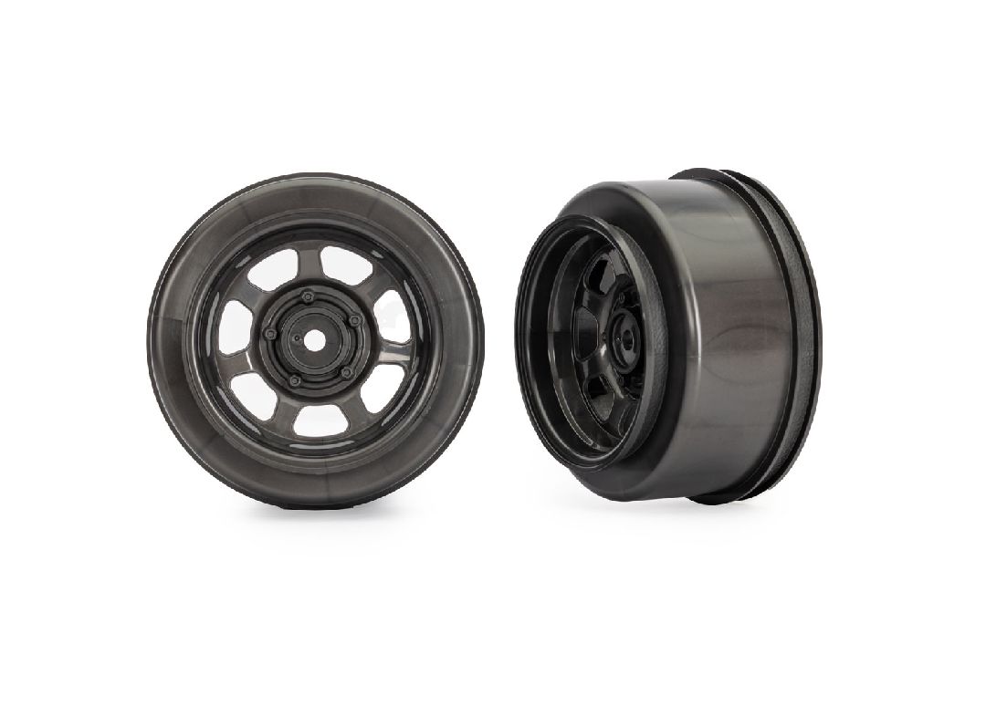 Traxxas Dirt Oval Gray Front Wheels (2)