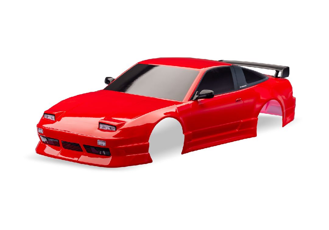 Traxxas Body, Nissan 240SX, complete (red) (decals applied)