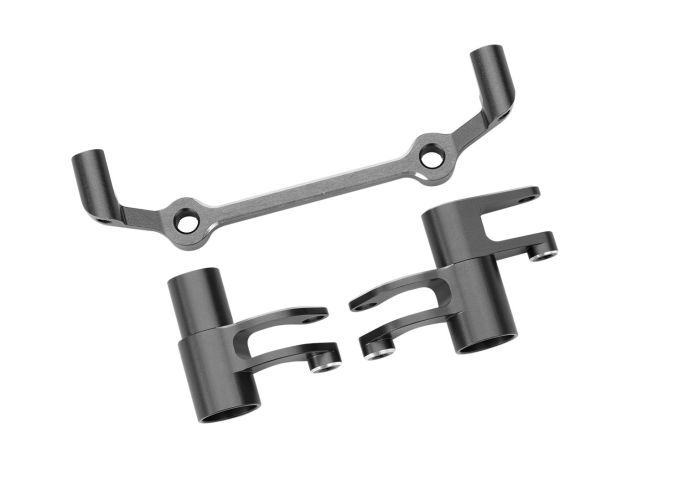 Traxxas Steering bellcranks, drag link (gray-anodized 6061-T6 Aluminuminum)/ 5x8x2.5mm ball bearings (2)/ 6x10x3mm ball bearings (2) hardware