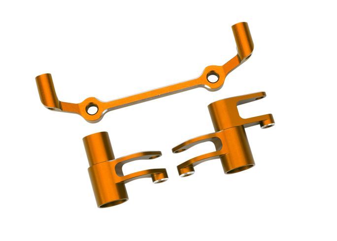 Traxxas Steering bellcranks, drag link (orange-anodized 6061-T6 Aluminuminum)/ 5x8x2.5mm ball bearings (2)/ 6x10x3mm ball bearings (2)/ hardware