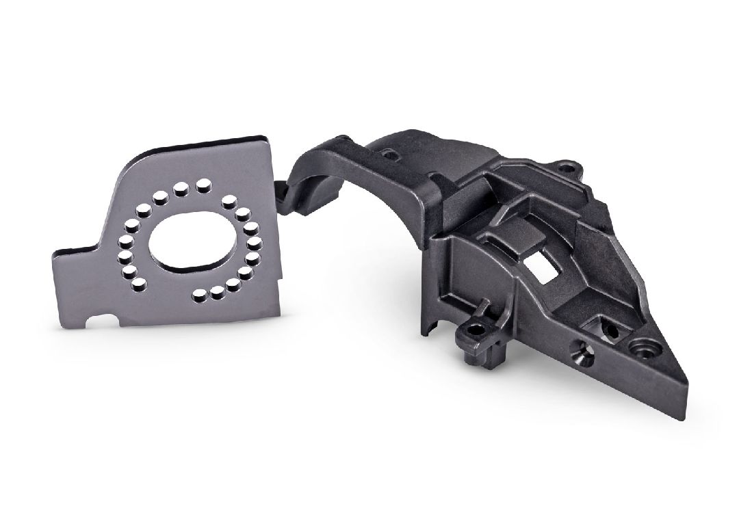 Traxxas Gray Aluminum Motor Plate and Gear Cover