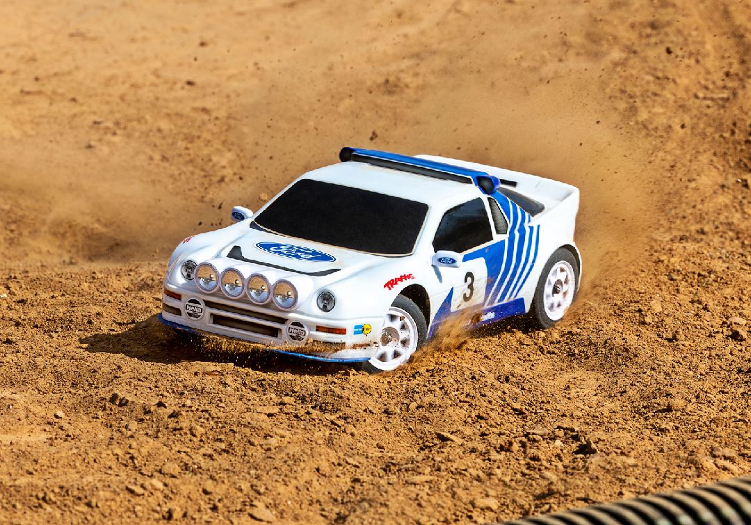Traxxas 1/16 RS200 Mini Rally VXL-3S 4x4 RTR - White (B&C Incl)