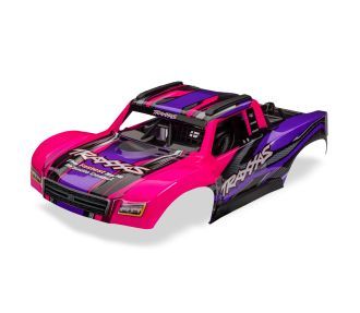 Traxxas Body, Mini Slash 4X4, complete (pink) (decals applied)