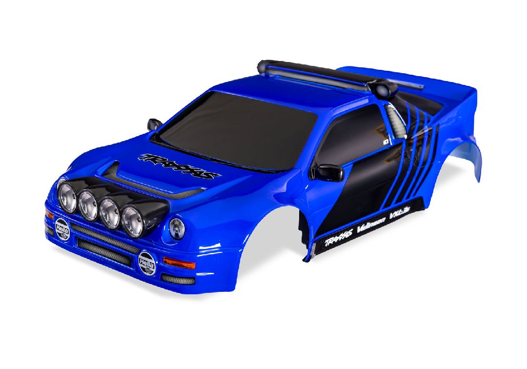 Traxxas Body, Ford RS200, complete (Blue) (decals applied)