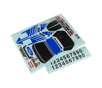 Traxxas Decal sheet, Mini Rally VXL (blue) - Click Image to Close
