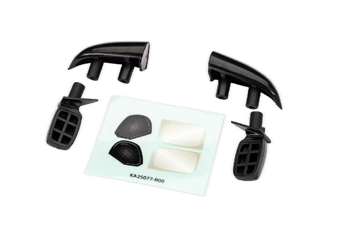 Traxxas Black Side Mirrors and Roof Intakes (Left & Right)