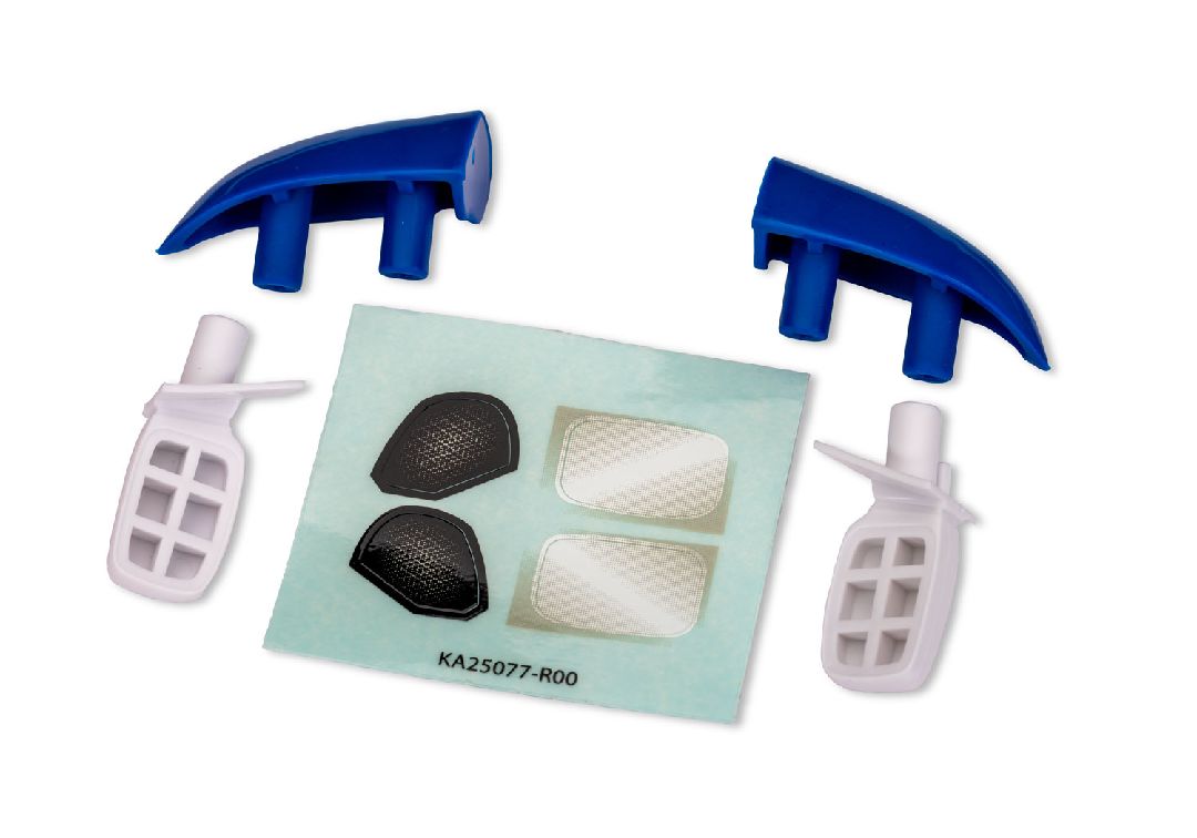 Traxxas Side mirrors, white/roof intakes/blue (left & right)