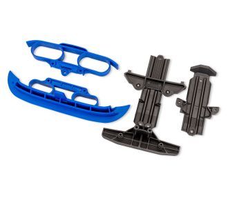 Traxxas Skid plate, bumper, front (1)/ rear (1) (blue)