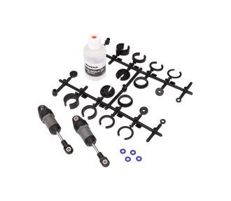 Traxxas Ultra Shocks short w/ spring pre-load spacers (2)-Gray