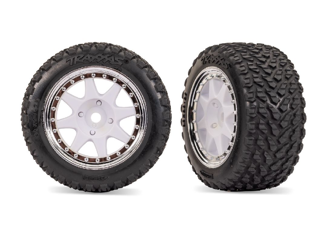 Traxxas T&W, assembled(white-chrome/dual profile/front)(2)
