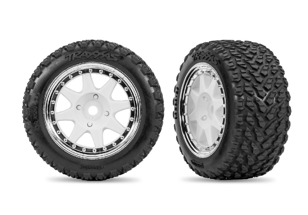 Traxxas T&W, assembled(white-chrome/dual profile/rear)(2)