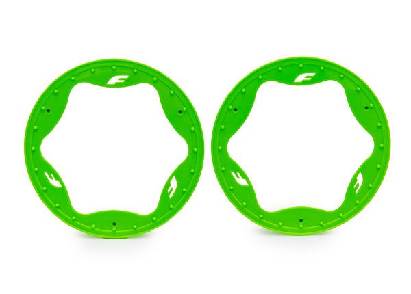 Traxxas Beadlock rings, rear, green (4.3