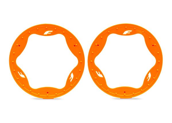 Traxxas Beadlock rings, rear, orange (4.3