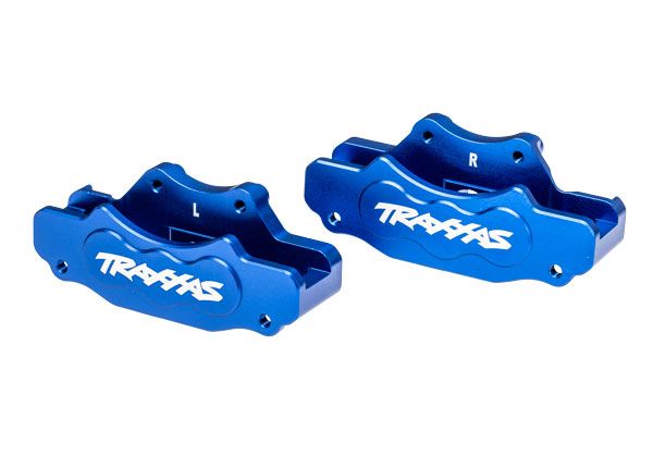 Traxxas Brake calipers, front (blue 6061-T6 aluminum)
