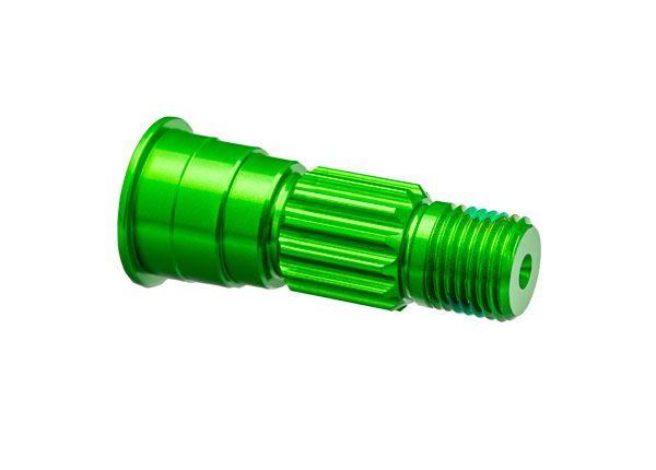 Traxxas Stub axle, front, 6061-T6 aluminum (green-anodized)