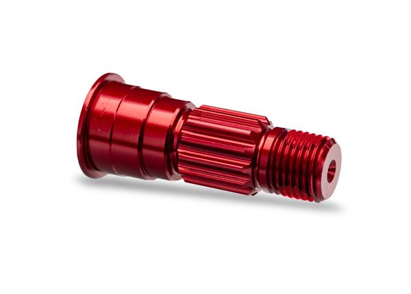 Traxxas Stub axle, front, 6061-T6 aluminum (red-anodized)