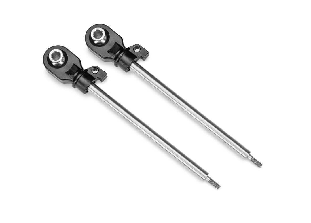 Traxxas Shock shafts, GT-Maxx, 110mm (assembled with rod ends & hollow balls for 4mm pins) (steel, chrome finish) (2)