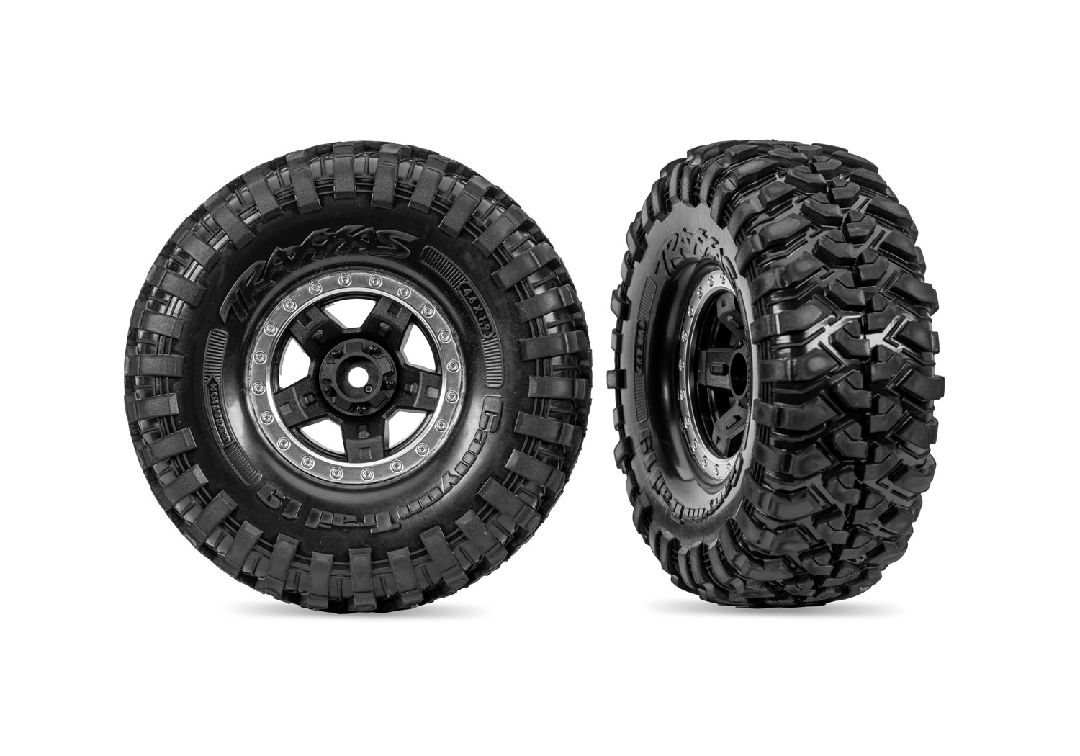Traxxas Tires & wheels, glued Canyon Trail 4.6x1.9" tires (2)