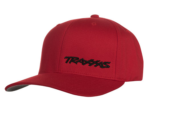 Traxxas Flex Hat Curve Bill Red/Black Small w/ Black Logo