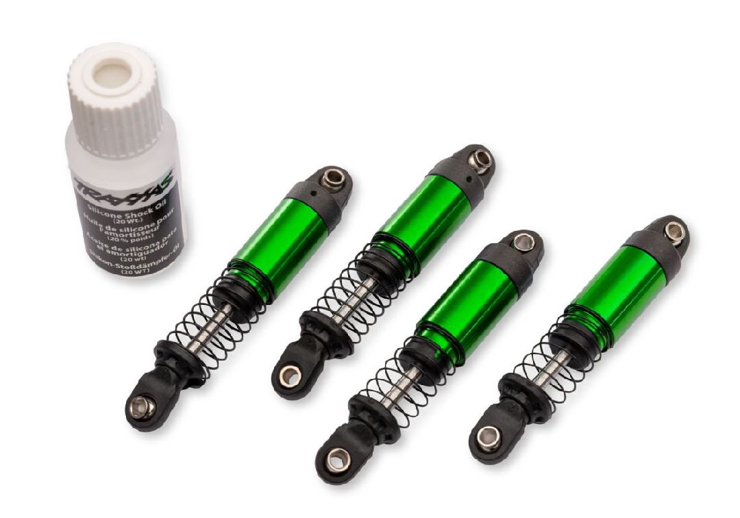 Traxxas Shocks, GTM Pro, Aluminum (w/springs) - Green (4)