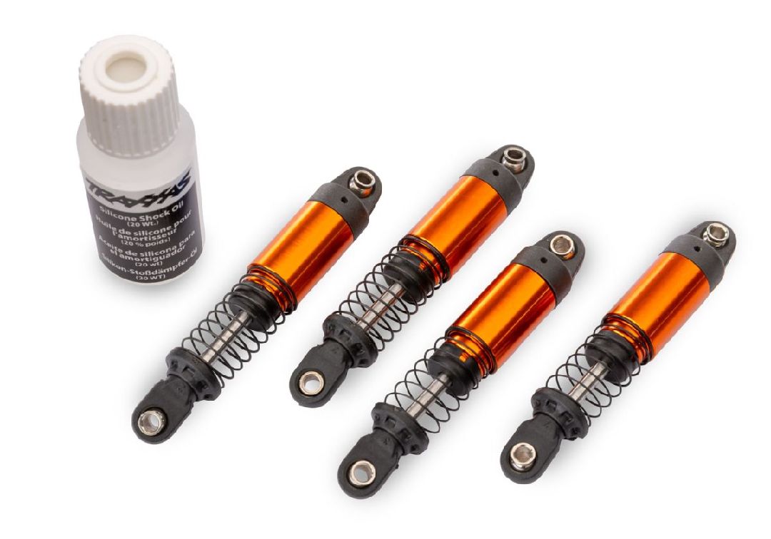 Traxxas Shocks, GTM Pro, Aluminum (w/springs) - Orange (4)