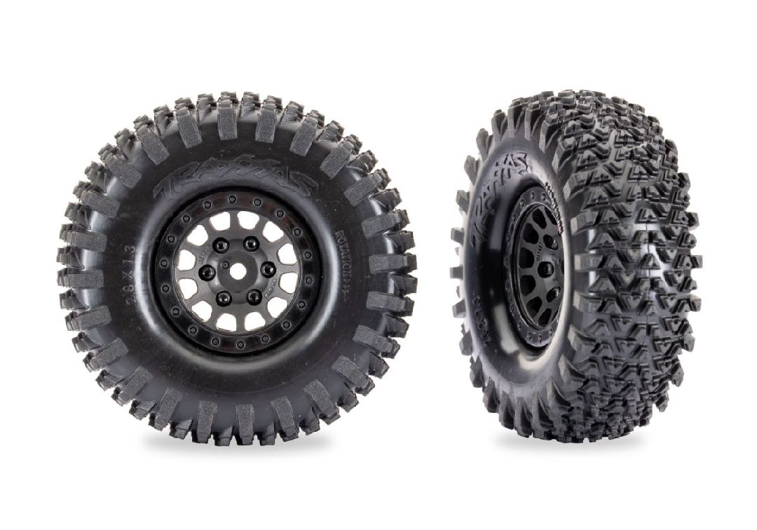 Traxxas Method Race 105 1.3" black wheels, Stone Claw Tires (2)