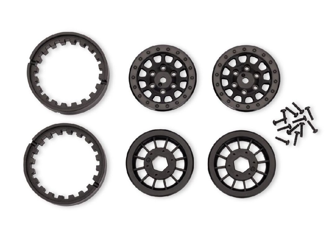 Traxxas Wheels, 1.3", Method Race 105 Beadlock - Black (2)