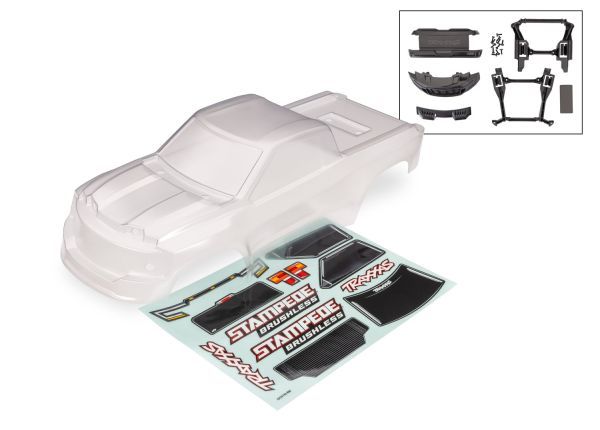 Traxxas Stampede 2WD Brushless Body - Clear