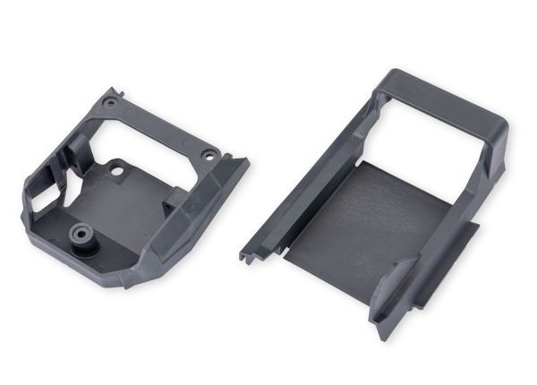 Traxxas Battery and Servo Mounts - Steel Gray