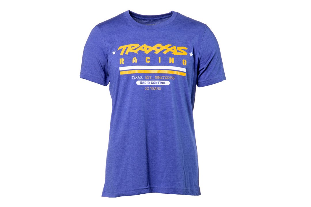Traxxas Heritage Tee Heather Blue Small - Click Image to Close
