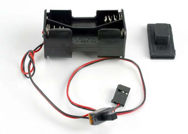 Traxxas Battery Holder With On/Off Switch/ Rubber On/Off Switch - Click Image to Close