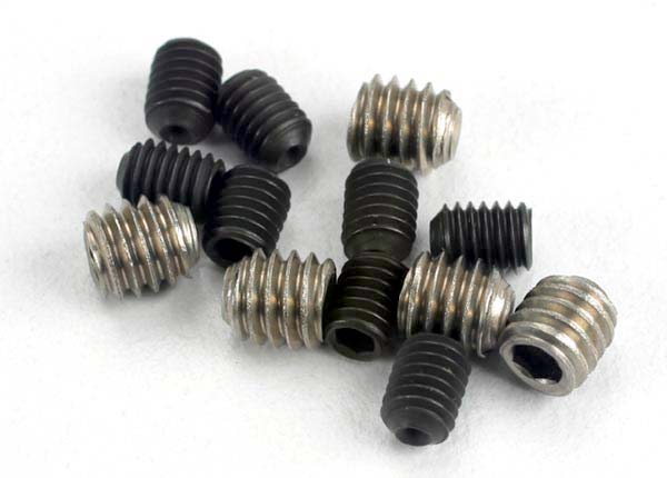 Traxxas Set (grub) screws, 3x4mm (8)/ 4x4mm (stainless) (4) - Click Image to Close