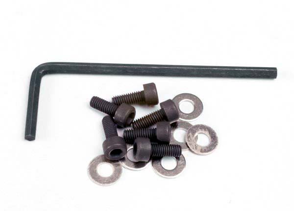 Traxxas 3x8mm Cap Head Screw w/Wrench & Washers (6) - Click Image to Close
