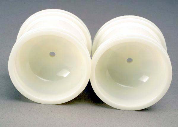 Traxxas 12mm Hex 2.2" Lite Rear Wheels (2) (White) - Click Image to Close