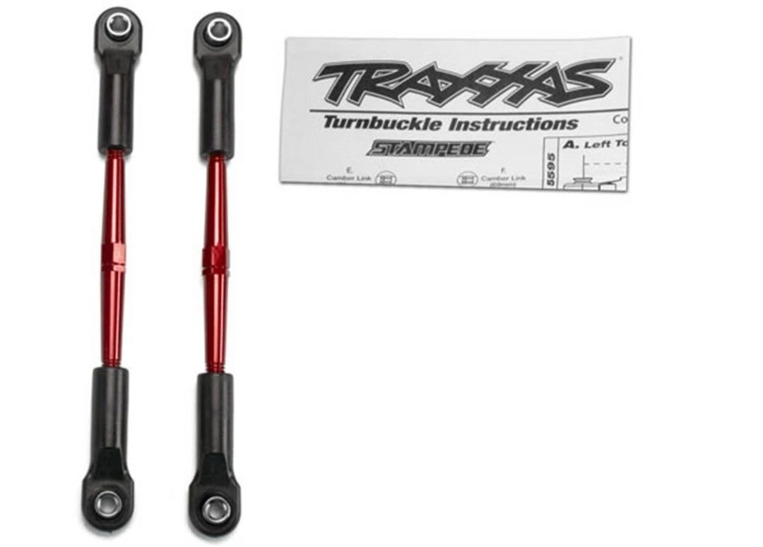 Traxxas Red Turnbuckle Set, 61mm (2) - Click Image to Close
