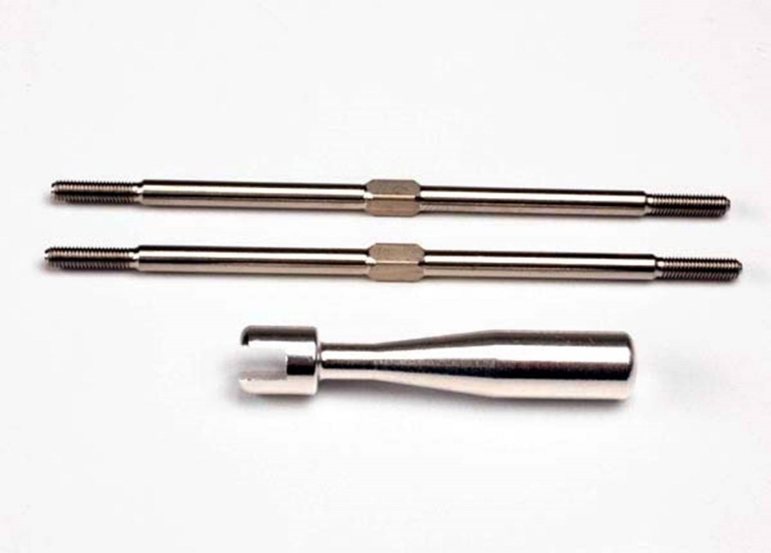 Traxxas Turnbuckles, Titanium, 94mm (2 & Wrench) (T-Maxx) - Click Image to Close