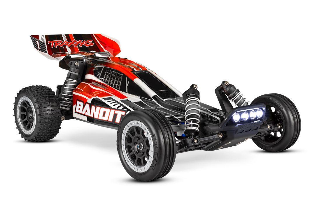 Traxxas Bandit 1/10 RTR Buggy Red/Black with LED Light Kit