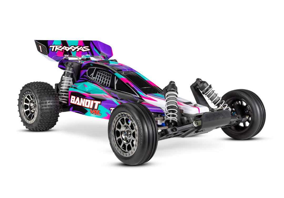 Traxxas Bandit VXL Brushless 1/10 RTR 2WD Buggy - Purple with Pro Series Magnum 272 Transmission, No Battery/Charger